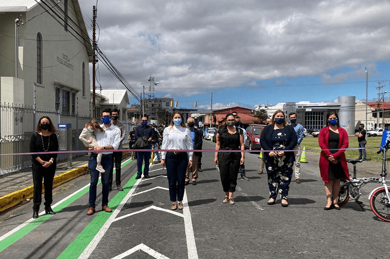 Inauguración ciclovía Montes de Oca, Costa Rica