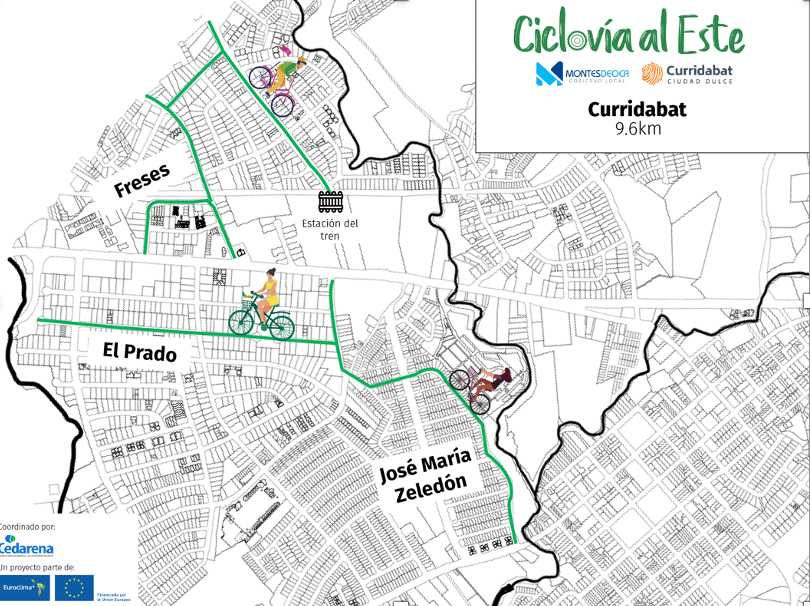 Mapa ciclovia Curridabat