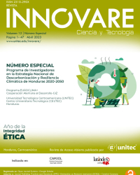 Revista Innovare – Volumen 12. Número especial Programa de Investigadores en la Estrategia Nacional de Descarbonización y Resiliencia Climática de Honduras 2020-2050
