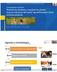 Conversatorio #1: Resiliencia climática y equidad de género: buenas prácticas del sector agroalimentario hacia políticas públicas