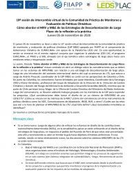 Cómo abordar el MRV y M&E de las Estrategias de Descarbonización de Largo Plazo: de la reflexión a la práctica