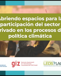 Abriendo espacios para la participación del sector privado en los procesos de política climática