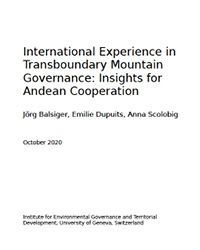 International Experience in Transboundary Mountain  Governance: Insights for Andean Cooperation