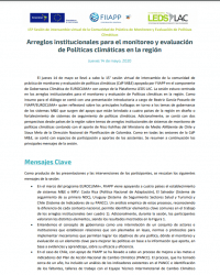 Evaluación de Políticas Climáticas: Arreglos institucionales para el monitoreo y evaluación de Políticas climáticas en la región