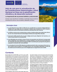 Hoja de ruta para la actualización de las Contribuciones Determinadas a Nivel Nacional en línea con la planificación climática y de desarrollo nacional