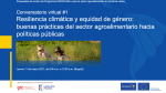 Conversatorio #1 del sector PRA: Resiliencia climática y equidad de género: buenas prácticas del sector agroalimentario hacia políticas públicas